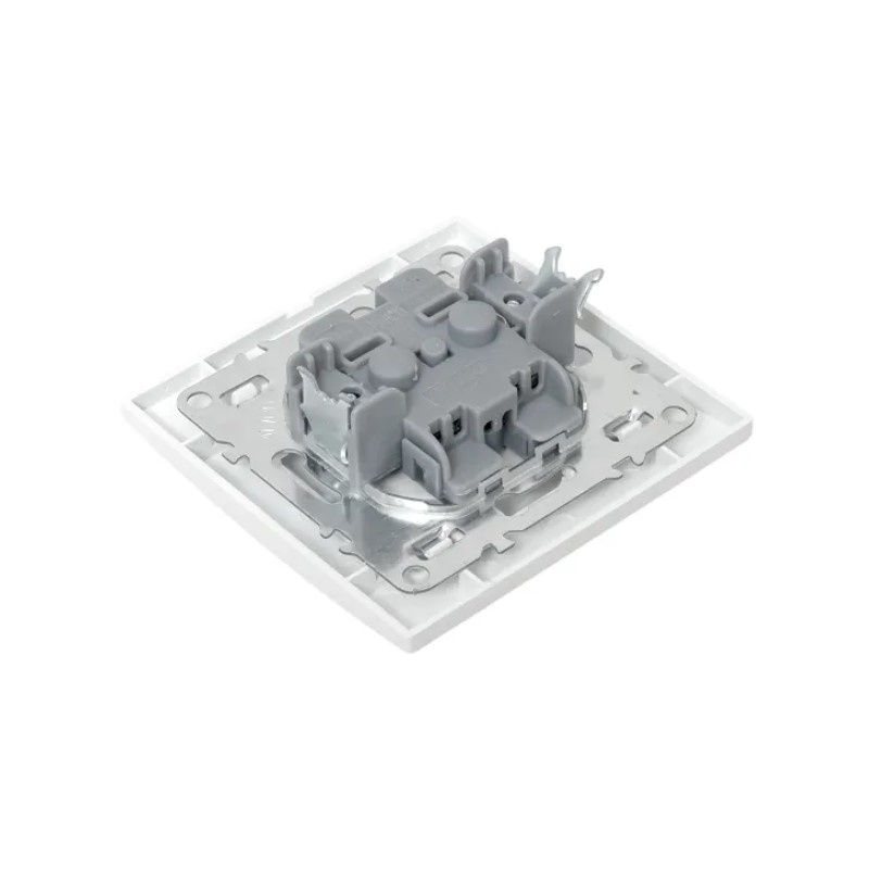 Розетка с/у Минск ERR10-022-100, 1 гнездо, б/з, з/ш, белая