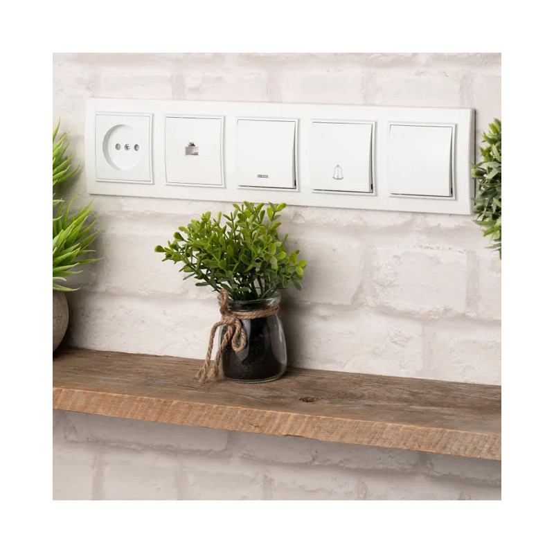 Рамка 5-ти постовая Минск ERM-G-305-10, горизонтальная, белая