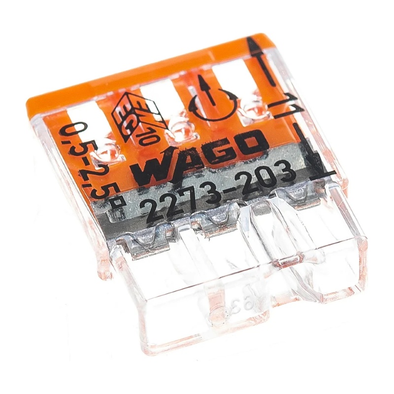 Клемма WAGO 2273-203 без пасты, 0,5-2,5 мм2 (20 шт.)