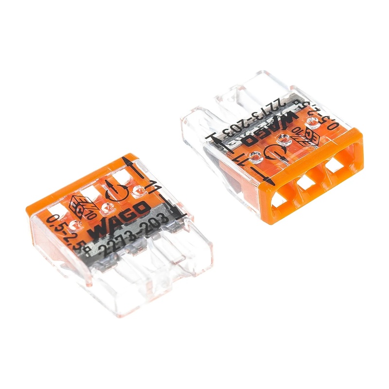 Клемма WAGO 2273-203 без пасты, 0,5-2,5 мм2 (20 шт.)