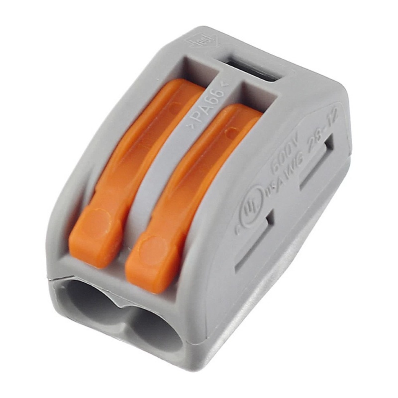 Клемма с рычажком WAGO 222-412 без пасты, 2 провода 0,08-2,5 мм2 (5 шт.)