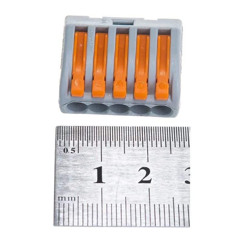 Клемма с рычажком WAGO 222-415 без пасты, 5 проводов 0,08-2,5 мм2 (5 шт.)