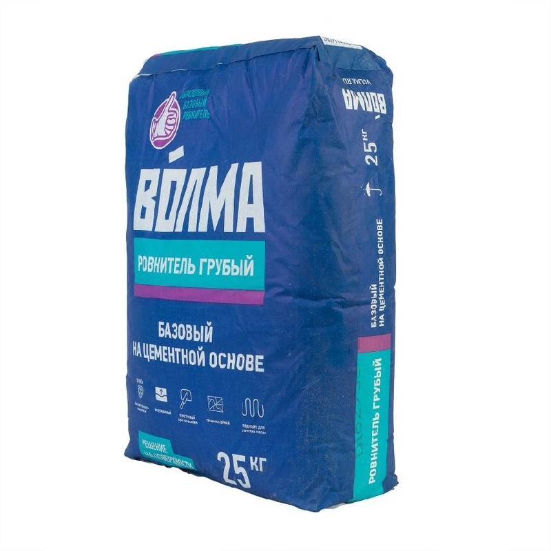 Напольная смесь цементная Волма Ровнитель грубый, 25 кг