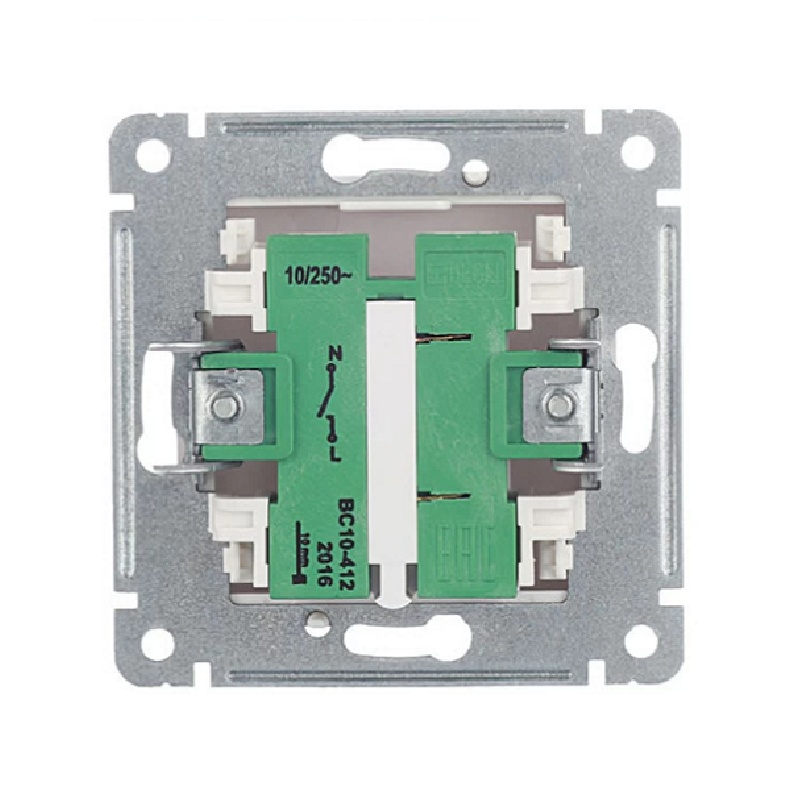 Выключатель с/у Master ВС10-412, 1 клавиша, с/инд, белый