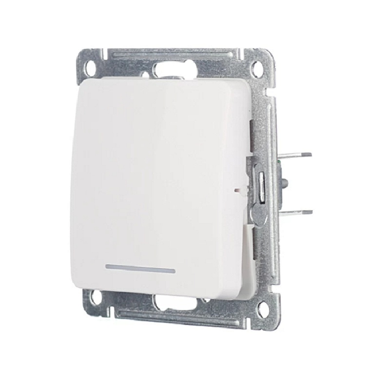 Выключатель с/у Master ВС10-412, 1 клавиша, с/инд, белый