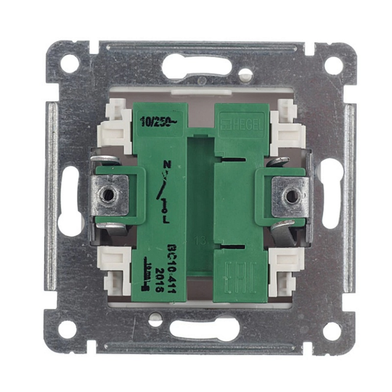 Выключатель с/у Master ВС10-411, 1 клавиша, б/инд, белый