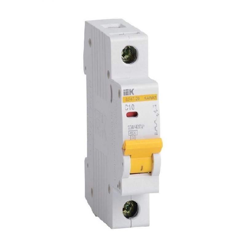 Автоматический выключатель IEK Karat ВА 47-29 4,5кА, С 10А, 1П, MVA20-1-010-C