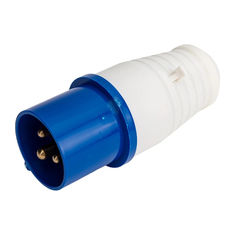 Вилка переносная 013, 2Р+РЕ, 16А, 230В, IP44