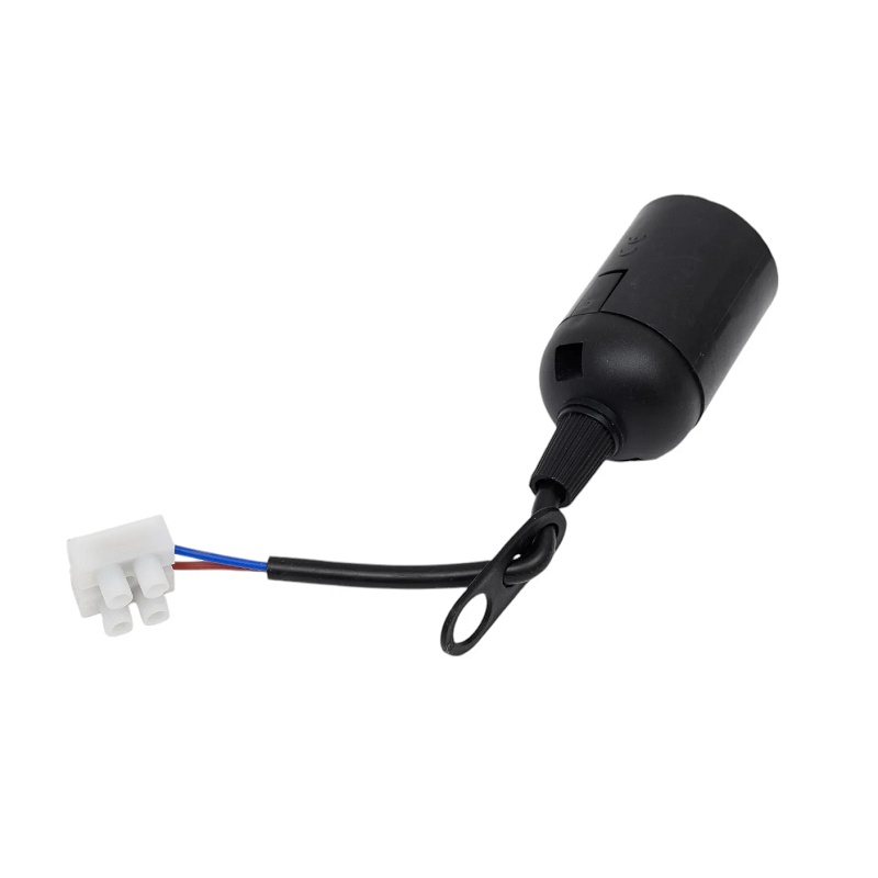 Патрон E27 пластик подвесной с клеммной колодкой, 4А, 230В черный