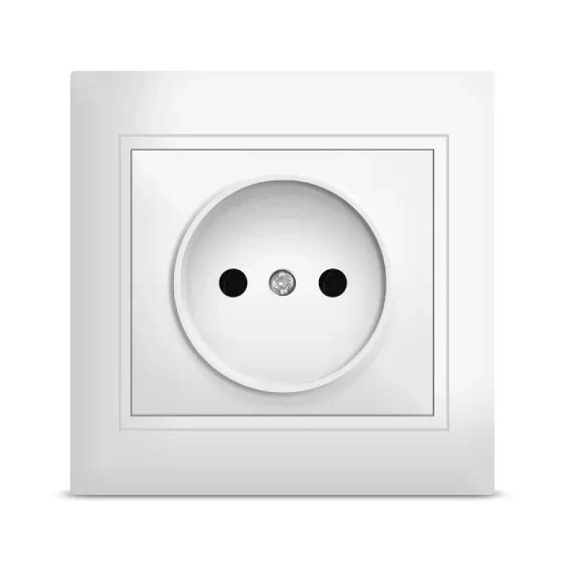 Розетка в сборе с/у Севиль С0022, 1 гнездо, б/з, белая