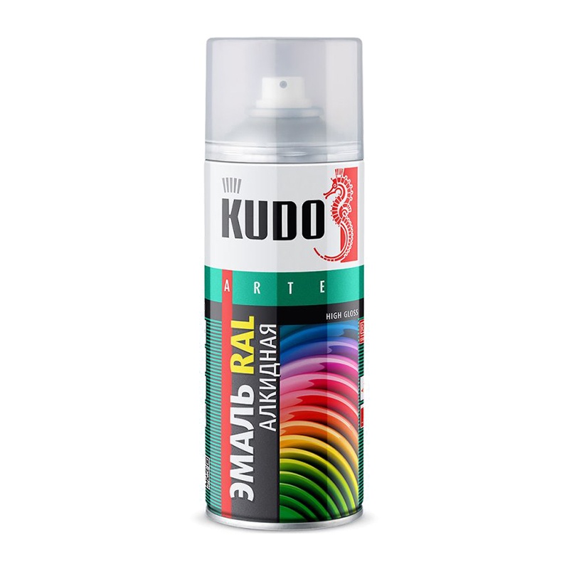 Эмаль аэрозольная Kudo KU-09010 RAL 9010 белый (0,52 л)
