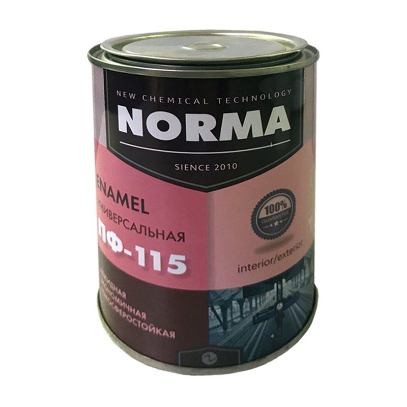 Эмаль Novocolor ПФ-115 НОРМА салатная (0,9 кг) литография