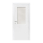 Полотно дверное Olovi, со стеклом, белое, левое, с/п, с/ф (L1 М10 945х2050 мм)