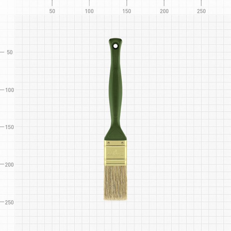 Кисть плоская ВАРЯГ 31232 светлая щетина 35 мм