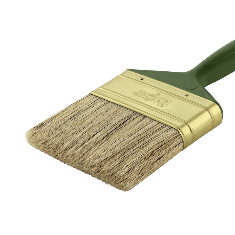 Кисть плоская ВАРЯГ 31235 светлая щетина 100 мм