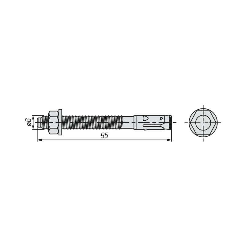 Анкер клиновой SWFS М6х95 (4 шт)