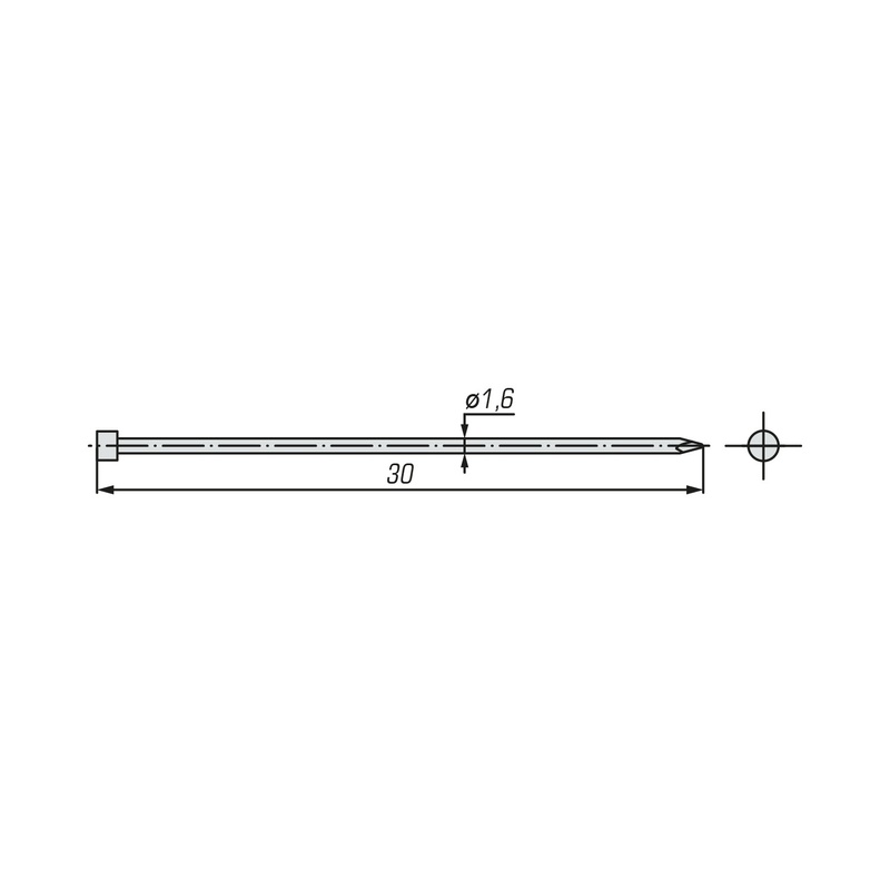 Гвоздь финишный SWFS DIN1152 1,6х30 (25 кг)