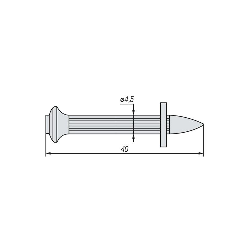 Дюбель-гвоздь монтажный SWFS 4,5х40 (20 кг)