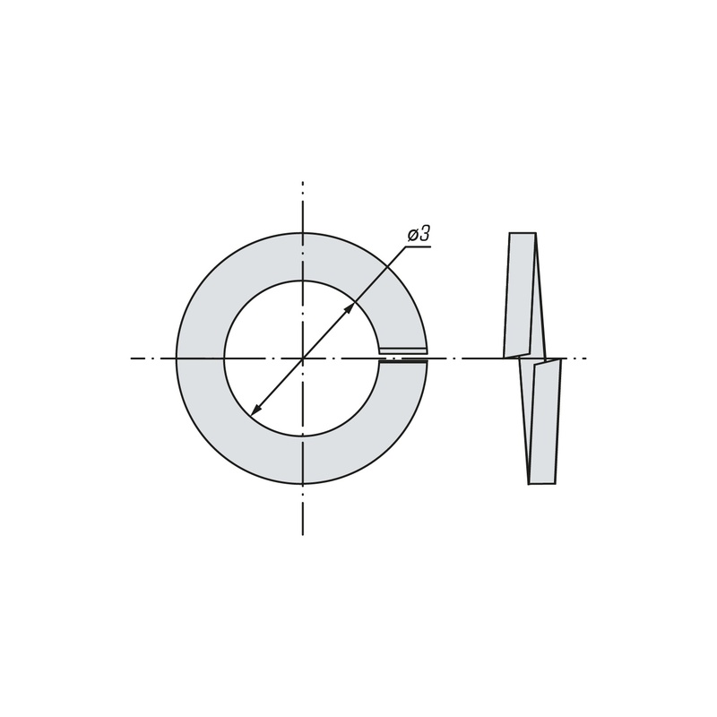 Шайба гроверная SWFS DIN127 М3 (1 кг)