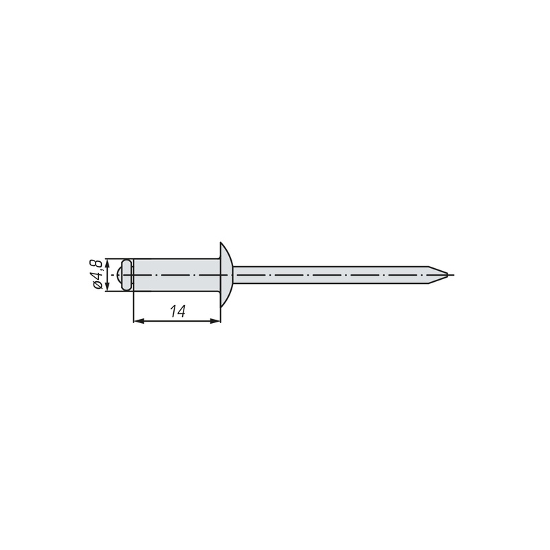 Заклепка вытяжная комбинированная SWFS 4,8х14 (1000 шт)