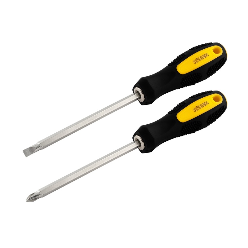 Отвертка CrV Biber 86028 Крафтер 100 мм (2 в 1)