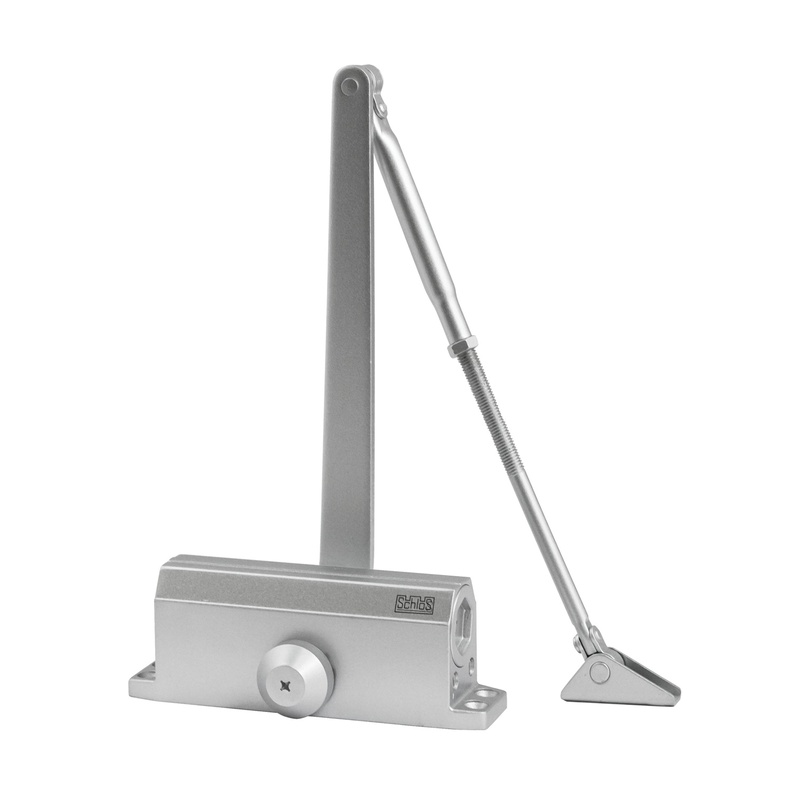 Доводчик SCHLOSS 61201 60-85 кг (макс 110 кг) серебро (10)
