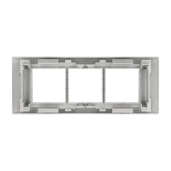 Суппорт с рамкой к кабель-каналу EKF 105х50мм, 6 модулей (3 поста), белый