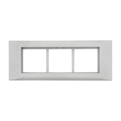 Суппорт с рамкой к кабель-каналу EKF 105х50мм, 6 модулей (3 поста), белый