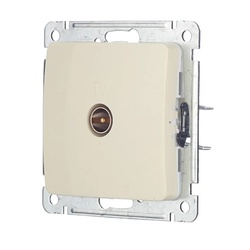 Розетка телевизионная TV с/у Master РСТВ-401-01, 1 гнездо, слоновая кость