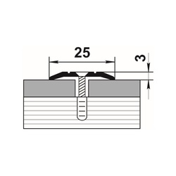 Порог стыкоперекрывающий Лука, дуб арктик (1,8 м х 25 мм)