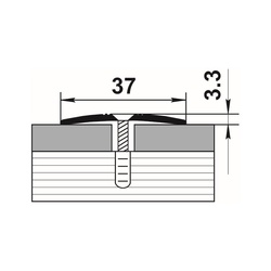 Порог стыкоперекрывающий Лука, золото анод. (0,9 м х 37 мм)
