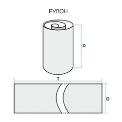 Шкурка шлифовальная водостойкая на тканевой основе 805 мм, 16Н (P100), рулон 20 м