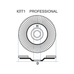Диск лепестковый по металлу Луга Р120 150х22 мм