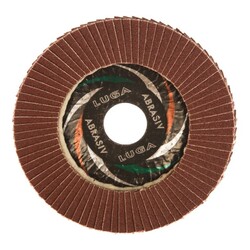 Диск лепестковый по металлу Луга Р100 115х22 мм