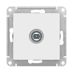 Розетка телевизионная TV с/у AtlasDesign ATN000193, 1 гнездо, белая