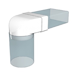 Соединительное колено Era 620СК12,5КП, 204х60 мм d=125 мм