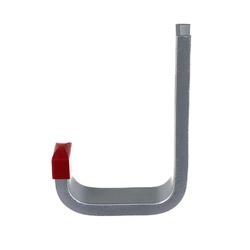 Крюк настенный, 80х120 мм, алюминий, серебро анод.