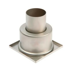 Трап металлический вертикальный d=50мм 100х100мм, не регулируемый, хром