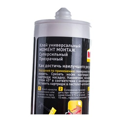 Клей Момент Монтаж Суперсильный, прозрачный (280 г)