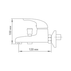 Смеситель для ванны Klip 801 с аксессурами