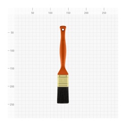 Кисть плоская ВАРЯГ 31222 черная щетина 35 мм