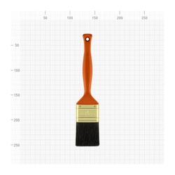 Кисть плоская ВАРЯГ 31223 черная щетина 50 мм