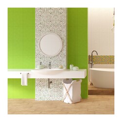 Плитка настенная Керамин Фреско 7, белая, 400х275х7,5 мм