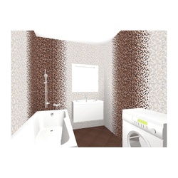 Плитка настенная Керамин Гламур 3С, микс коричневая, 275х400х7,5 мм