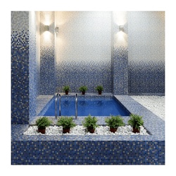 Плитка настенная Керамин Гламур 2С, микс голубая, 275х400х7,5 мм