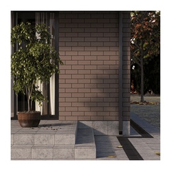 Ступень клинкерная плитка Керамин Вермонт 2, серый, 298х298х8 мм