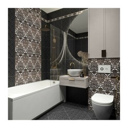 Плитка настенная Керамин Органза 5Т, черная, 275х400х7,5 мм