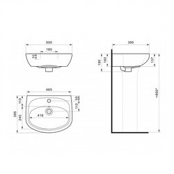 Раковина Santek Анимо 50, 500х395х190 мм