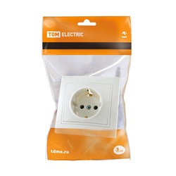 Розетка с/у Таймыр SQ1814-0012, 1 гнездо, с/з, белая