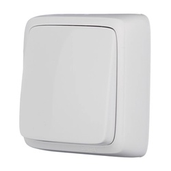 Выключатель о/у Alfa ВА10-113, 1 клавиша, б/инд, белый
